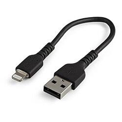 StarTech.com 15cm Durable USB A to Lightning Cable - Black USB Type A to Lightning Connector Charge & Sync Power Cord - Rugged w/Aramid Fiber - Apple  on Productcaster.