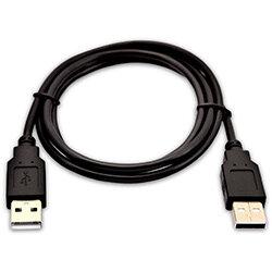 V7 Black USB Cable USB 2.0 A Male to USB 2.0 A Male 2m 6.6ft, 2 m, USB A, USB A, USB 1.0, 480 Mbit/s, Black , HuntOffice.ie on Productcaster.