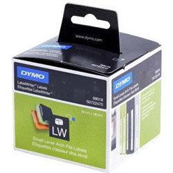 Dymo 99018 Thermal Label Permanent Adhesive 110 Labels 38 mm Width x 190 mm Length 110 / Roll Rectangle Direct Thermal White on Black Paper ,  on Productcaster.