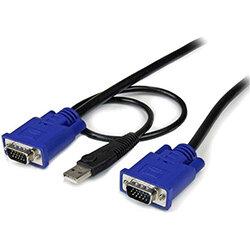 StarTech.com 10 ft Ultra Thin USB VGA 2-in-1 KVM Cable, 3 m, VGA, Black, USB, USB A + VGA, VGA , HuntOffice.ie on Productcaster.