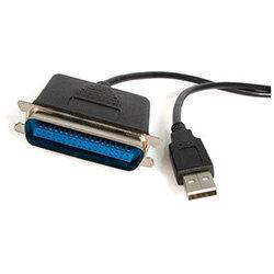 StarTech.com 6 ft USB to Parallel Printer Adapter - M/M, 1.9 m, Centronics, USB A, Male/Male, Black, 200 g , HuntOffice.ie on Productcaster.