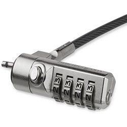 StarTech.com Laptop Cable Lock - With Swivel Hinge - 4-Digit Combination Lock, 2 m, Combination lock, Zinc steel, Black, Silver , HuntOffice.ie on Productcaster.