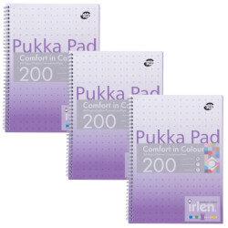 Pack of 3 200 Tinted Pages A4 Pukka Pad Irlen Jotta Lavender , HuntOffice.ie on Productcaster.