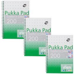 Pack of 3 Pukka Pad Irlen A5 Jotta Green on Productcaster.