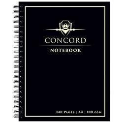 Concord Jotta Notebook 140 Page A4 Black Pack of 5 on Productcaster.