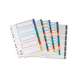 Concord Plastic A-Z Index Europunched A4 Subject Dividers Assorted , HuntOffice.ie on Productcaster.