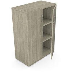 Lockable Medium Cupboard with Adjustable Shelves - Arctic Oak on Productcaster.