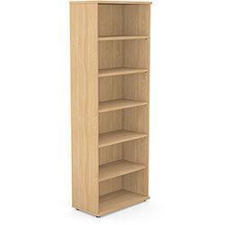 Tall Bookcase with Adjustable Shelves - Beech Finish on Productcaster.