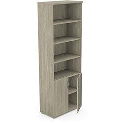 Lockable Tall Cupboard with Adjustable Shelves - Arctic Oak on Productcaster.