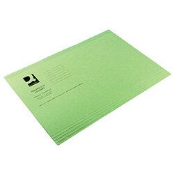 Q-Connect Square Cut Folder Light-Weight 180gsm Foolscap Green Pk 100 , HuntOffice.ie on Productcaster.