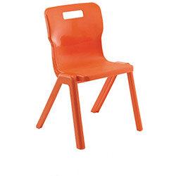 Titan One Piece School Chair Size 3 350mm Orange Pack of 10 , HuntOffice.ie on Productcaster.