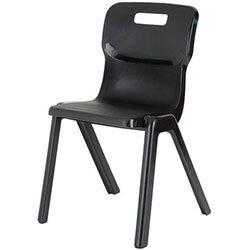 Titan One Piece School Chair Size 6 460mm Black Pack of 10 , HuntOffice.ie on Productcaster.