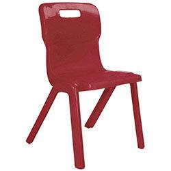 Titan One Piece School Chair Size 6 460mm Burgundy Pack of 10 , HuntOffice.ie on Productcaster.