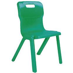 Titan One Piece School Chair Size 5 430mm Green Pack of 30 on Productcaster.