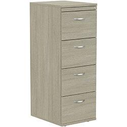 Kito 4-Drawer Wooden Filing Cabinet in Arctic Oak Height 1320mm on Productcaster.