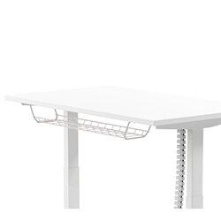 Cable Management Basket 1000mm For 1400mm Wide Leap & Zoom Height Adjustable Desks White on Productcaster.