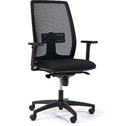 Lira Mesh Office Chair with Adjustable Lumbar Support & Adjustable Arms Black on Productcaster.