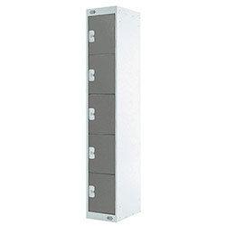 Five Compartment Locker Dark Grey Door 450mm Deep MC00063 on Productcaster.