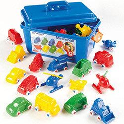 Plastic Colourful Chunky Vehicle Set of 36pcs - Strengthening Motor Skills - Vehicles to Push, Pull and Race - Assorted Colours on Productcaster.