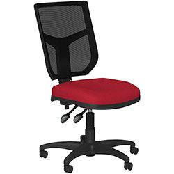 OA Series Mesh Back Office Chair with Adjustable Black Mesh Back Red Evert Fabric Seat on Productcaster.