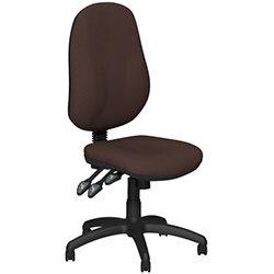 O.B Series Office Chair Fabric Seat Black Base Brown on Productcaster.