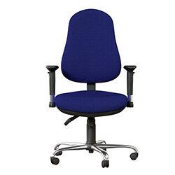 OE Series High Back Posture Operator Office Chair - Blue Fabric on Productcaster.