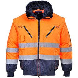 Portwest PJ50 Hi-Vis 3in1 Pilot Jacket Orange & Navy Large , HuntOffice.ie on Productcaster.