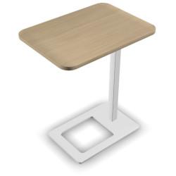 Mobi Laptop Stand 400x500x620mm White Frame & Whitened Oak Melamine Top , HuntOffice.ie on Productcaster.