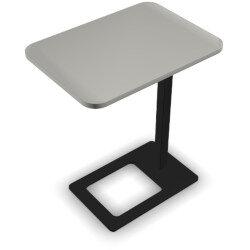 Mobi Laptop Stand 400x500x620mm Black Frame & Pearl Grey Melamine Top , HuntOffice.ie on Productcaster.