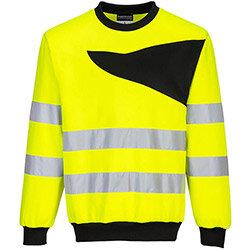 Portwest PW277 PW2 Hi-Vis Crewneck Sweatshirt Yellow & Black XXL on Productcaster.