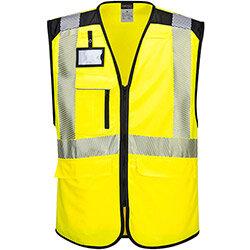 Portwest PW309 PW3 Executive Vest Yellow & Black Small on Productcaster.