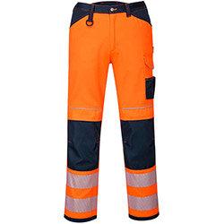 Portwest PW340 PW3 Hi-Vis Work Trousers Orange & Navy Size UK28/EU44 (Regular Fit) , HuntOffice.ie on Productcaster.