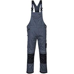 Portwest PW346 PW3 Urban Work Bib & Brace Overall Zoom Grey & Black Medium on Productcaster.