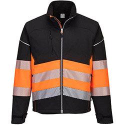 Portwest PW375 PW3 Softshell Jacket Class 1 Black & Orange Small on Productcaster.