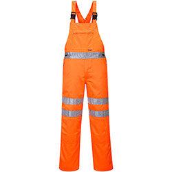 Portwest RT43 Hi-Vis Bib & Brace Overall RIS Orange Small on Productcaster.