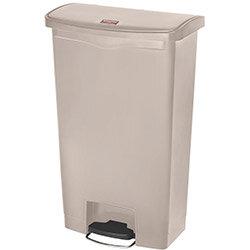 Rubbermaid Resin Slim Jim 68 Litre Front Step Step-On Pedal Bin Beige on Productcaster.