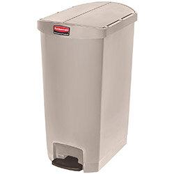 Rubbermaid Resin Slim Jim 68 Litre End Step Step-On Pedal Bin Beige on Productcaster.