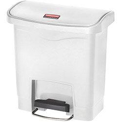 Rubbermaid Resin Slim Jim 15 Litre Front Step Step-On Pedal Bin White on Productcaster.