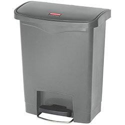 Rubbermaid Resin Slim Jim 30 Litre Front Step Step-On Pedal Bin Grey on Productcaster.