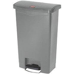 Rubbermaid Resin Slim Jim 50 Litre Front Step Step-On Waste Basket Grey on Productcaster.