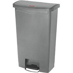 Rubbermaid Resin Slim Jim 68 Litre Front Step Step-On Pedal Bin Grey on Productcaster.