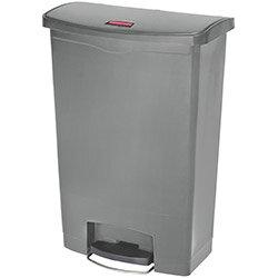 Rubbermaid Resin Slim Jim 90 Litre Front Step Step-On Pedal Bin Grey on Productcaster.