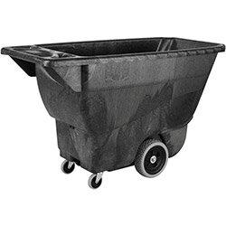 Rubbermaid Standard Duty 0.4 Cubic Meter Capacity Polyethylene Dump Tilt Truck 145.7 x 68.3 x H86cm Black on Productcaster.