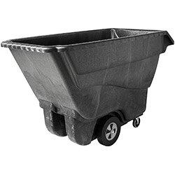 Rubbermaid Standard Duty 0.6 Cubic Meter Capacity Polyethylene Dump Tilt Truck 179.7 x 85.1 x 107.3cm Black on Productcaster.