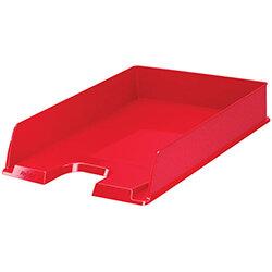 Rexel Choices A4 Letter Tray - Red, Sleek Design for Office Storage on Productcaster.