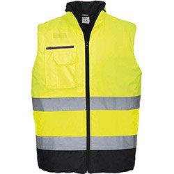 Portwest S267 Hi-Vis 2-Tone Bodywarmer Yellow & Navy 3XL , HuntOffice.ie on Productcaster.