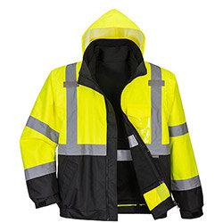 Portwest S365 Hi-Vis Premium 3in1 Bomber Jacket Yellow & Black Small , HuntOffice.ie on Productcaster.