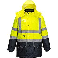 Portwest S426 Hi-Vis 7in1 Contrast Jacket Yellow & Navy 4XL on Productcaster.