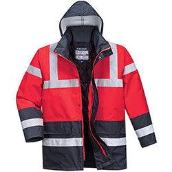 Portwest S466 Contrast Traffic Jacket Red & Navy XL , HuntOffice.ie on Productcaster.