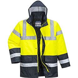 Portwest S466 Contrast Traffic Jacket Yellow Small on Productcaster.